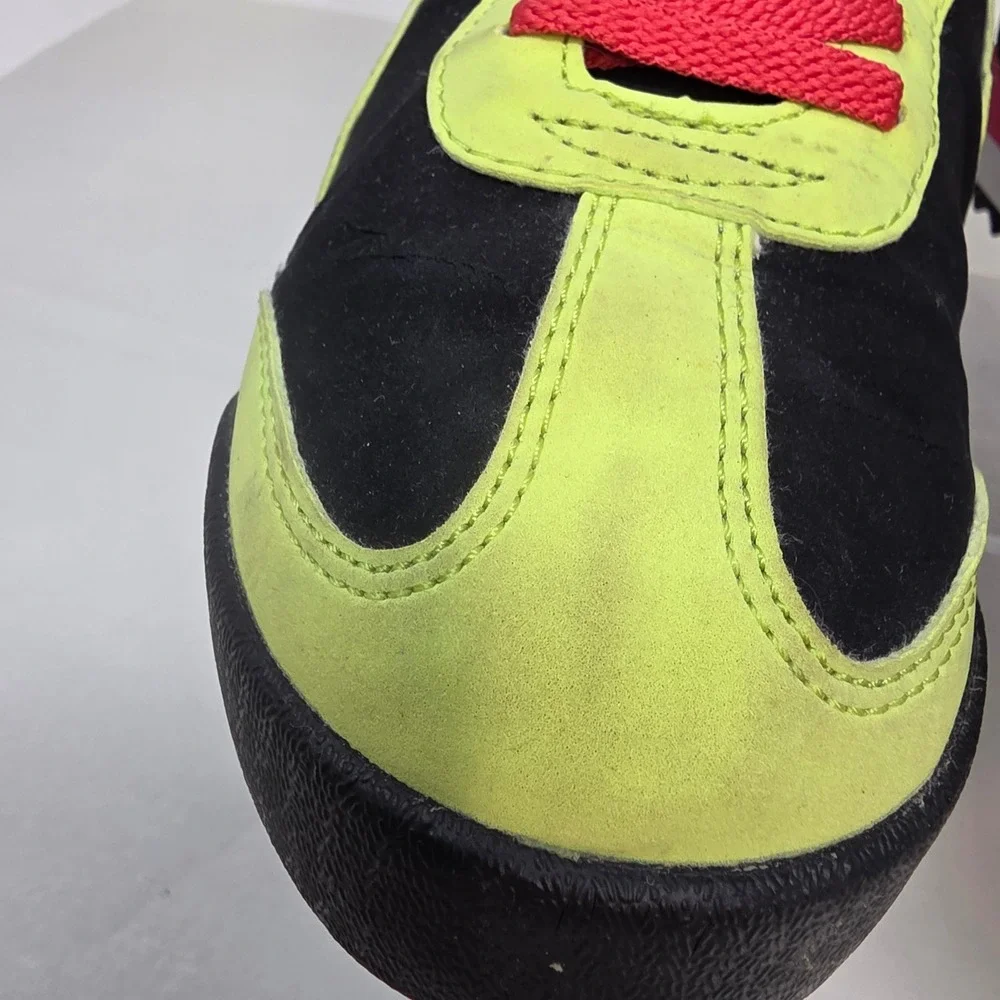Puma Roma Sneakers Women 5 Black Lime Green Pink Splatter Low Top 359172 01 Good